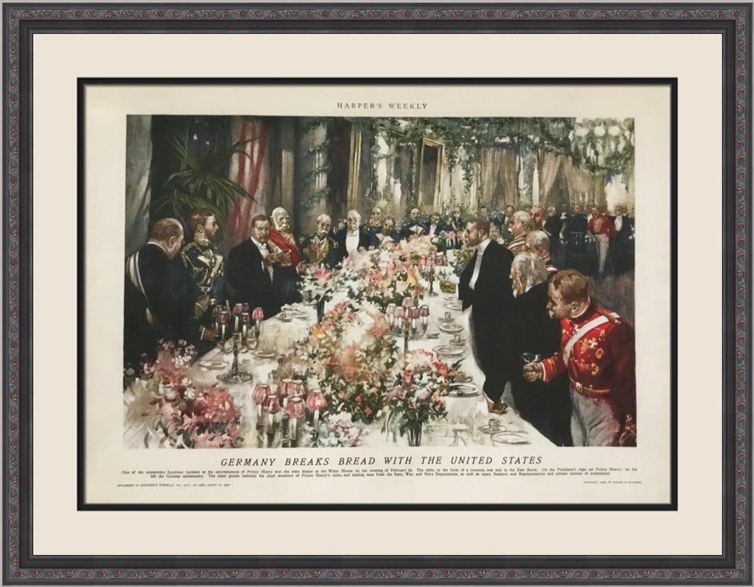Theodore Roosevelt 1902 Harper's Weekly Custom Framed Giclee Print (1 of 2)