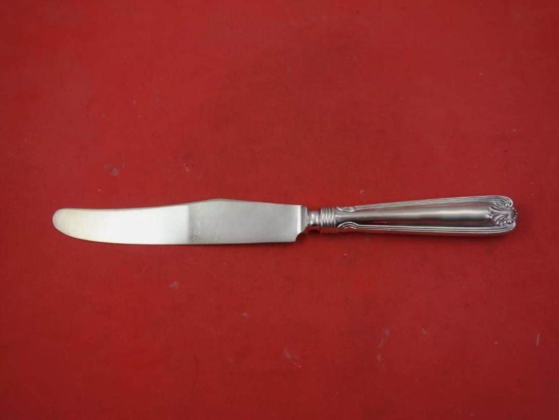 Towle Benjamin Franklin Sterling Silver Banquet Knife 10 1/2 Rare: Towle Benjamin Franklin Sterling Silver Banquet Knife 10 1/2 Rare This exquisite banquet knife is part of the rare Benjamin Franklin pattern by Towle. Crafted from sterling silver with a hollow handle