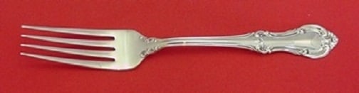 International Joan of Arc sterling silver dinner fork 7 3/4": International Joan of Arc sterling silver dinner fork 7 3/4" Sterling silver dinner fork in the Joan of Arc pattern by International. This flatware piece dates to the 1900-1940 period, was made in the