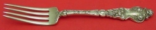 Unger Douvaine Sterling Silver Nouveau Regular Fork Monogrammed 6 7/8": Unger Douvaine Sterling Silver Nouveau Regular Fork Monogrammed 6 7/8" Introducing the Douvaine by Unger Sterling Silver Nouveau Regular Fork, a stunning piece of flatware that embodies elegance and c