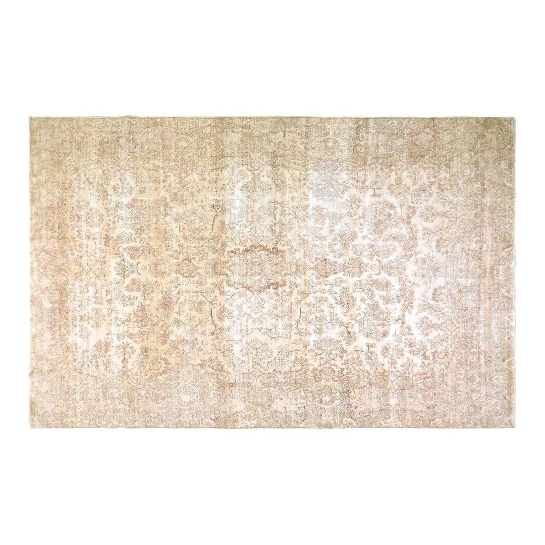 Turkish Anatolian Wool Hand Knotted Rug 10x15'9: Turkish Anatolian Wool Hand Knotted Rug 10x15'9 This vintage Turkish Anatolian rug is hand-knotted from wool using traditional techniques, combining enduring craftsmanship with a modern design sensibi