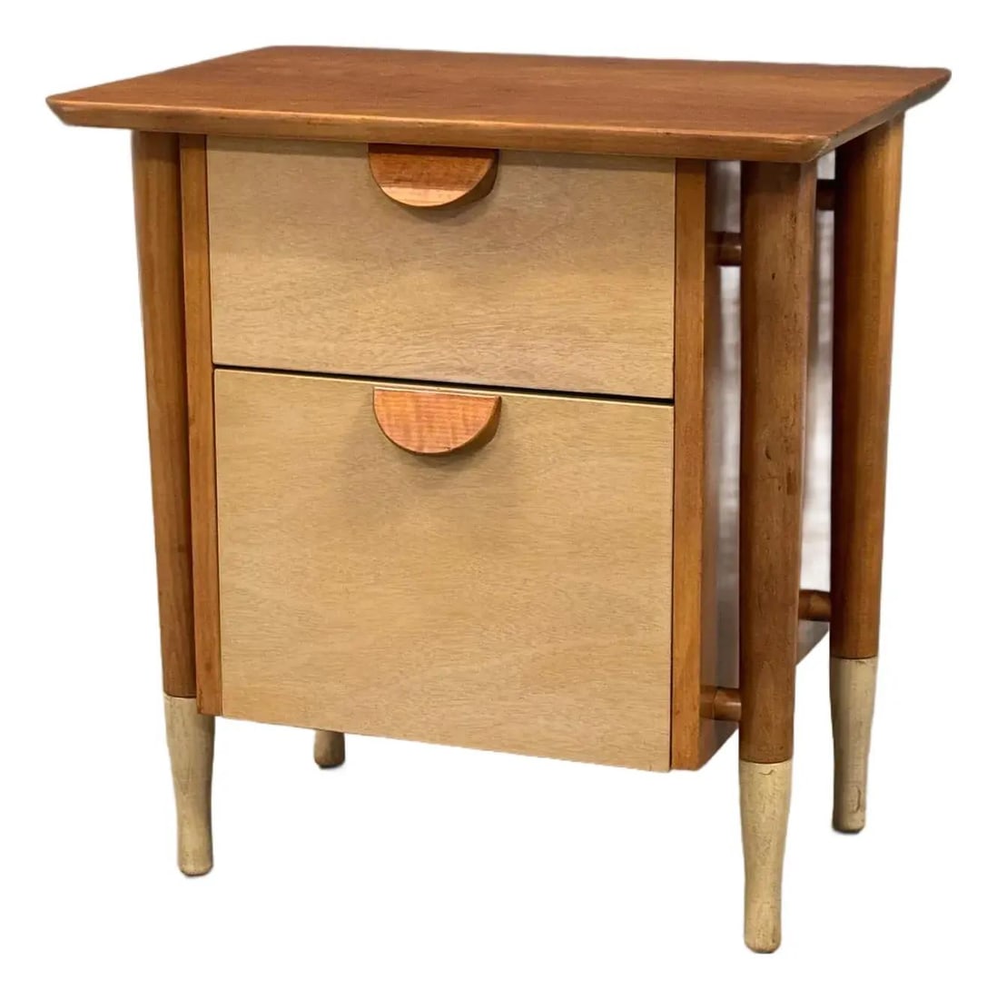 1960s Mid Century Nightstand by Basic Witz in Cherry and Mahogany (1 of 7)