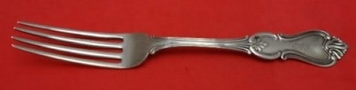 Whiting Shiebler Prince Albert Sterling Dinner Fork 8 1/4: Whiting Shiebler Prince Albert Sterling Dinner Fork 8 1/4 This is a sterling silver dinner fork in the Prince Albert pattern by Whiting-Shiebler, crafted in the United States between 1850 and 1899. Th