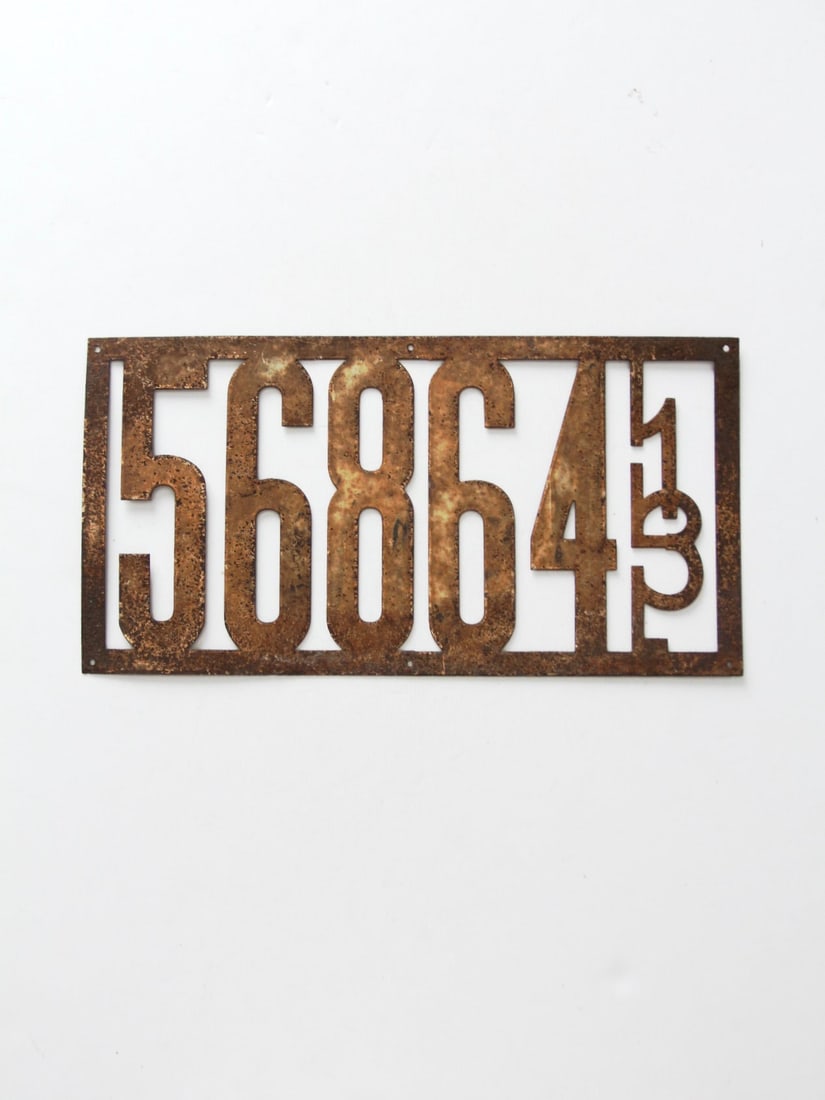 1913 Antique Illinois State License Plate Rare Stencil Cut-Out (1 of 6)