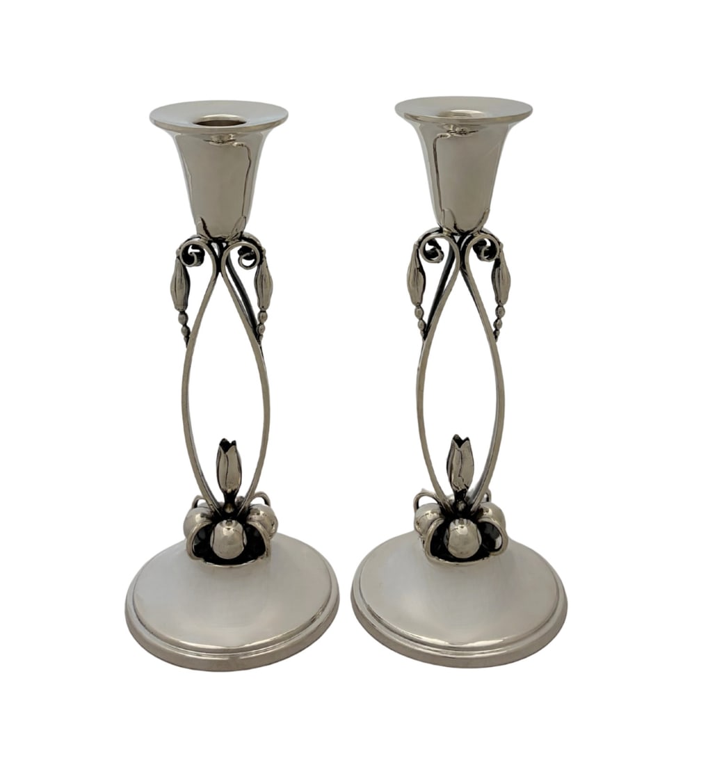 Boardman 925 Sterling Silver Blossom Candlesticks (1 of 2)