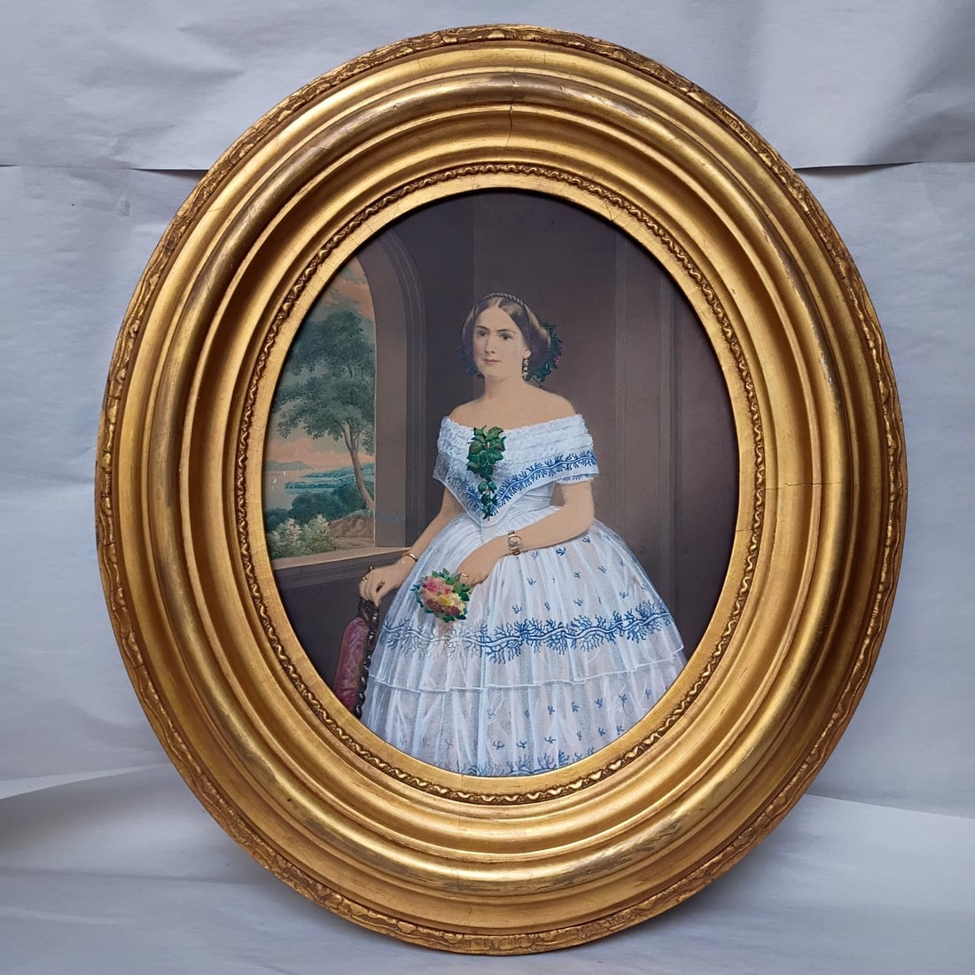 1858 Signed Watercolor Portrait by Frederick Wenderoth San Francisco Artist (1 of 12)