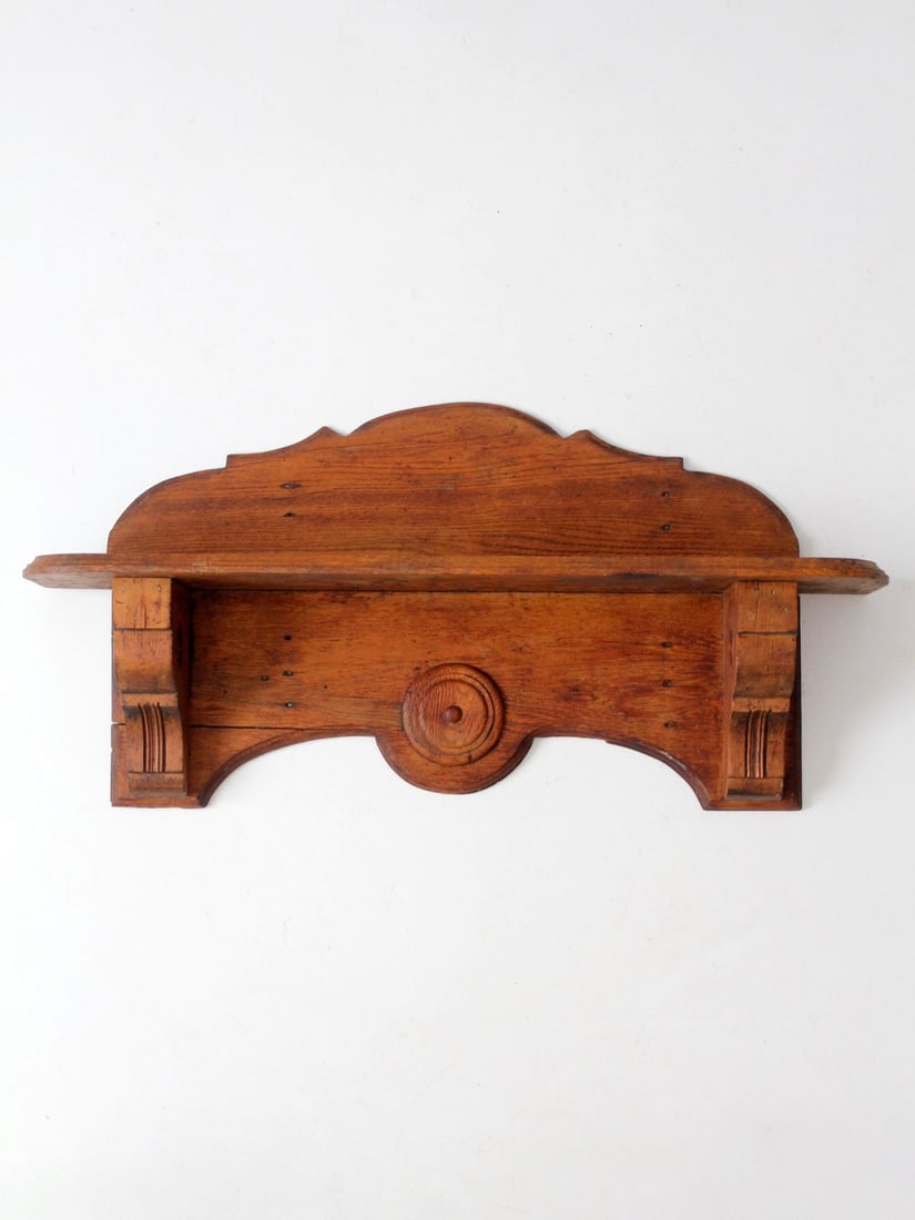 Early 20th Century Folk Art Wood Display Shelf (1 of 15)