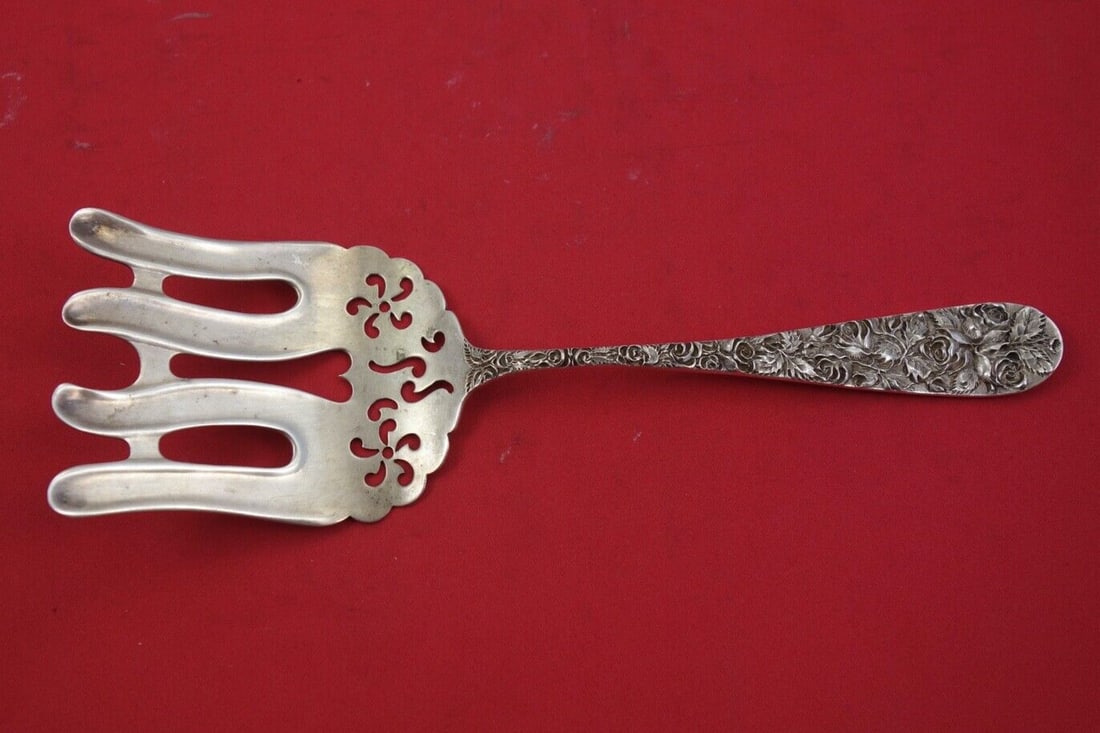 Schofield Baltimore Rose Sterling Silver Asparagus Fork 9 1/4" (1 of 2)