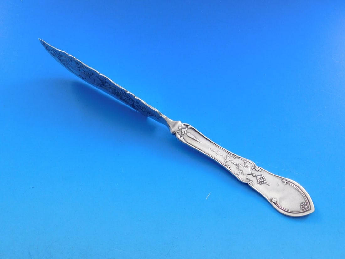 Shiebler Dew Drop Sterling Silver Master Butter Knife 7 3/4" (1 of 4)