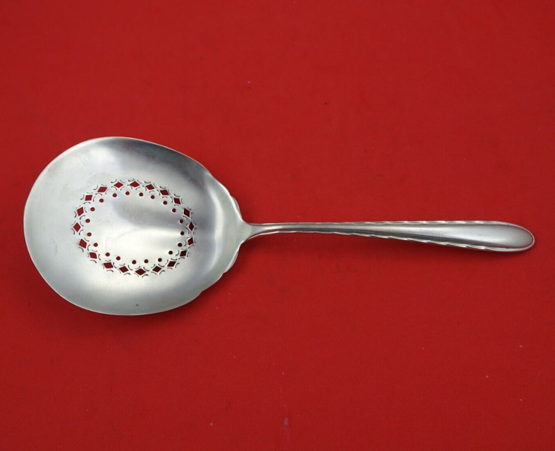 Towle Silver Flutes Sterling Silver Tomato Server 7.5 Inch Fancy Piercing (1 of 3)