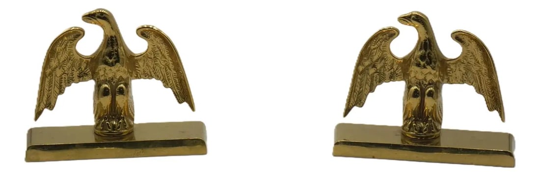 Virginia Metalcrafters Model 8-14 Brass Eagle Bookends Pair (1 of 10)