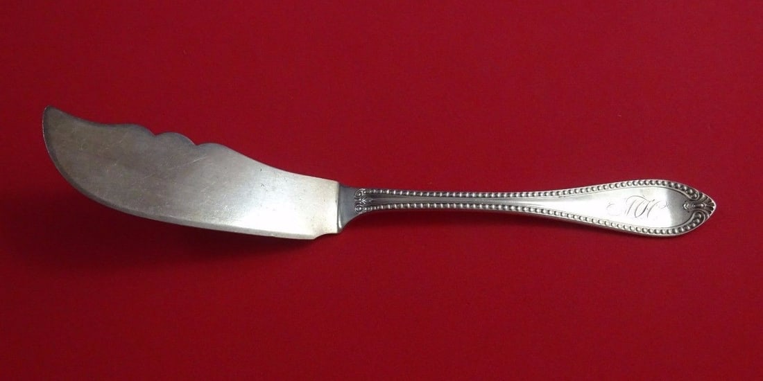 Shreve Gothic Coin Silver Master Butter Knife Flat Handle 8 1/2" (1 of 1)