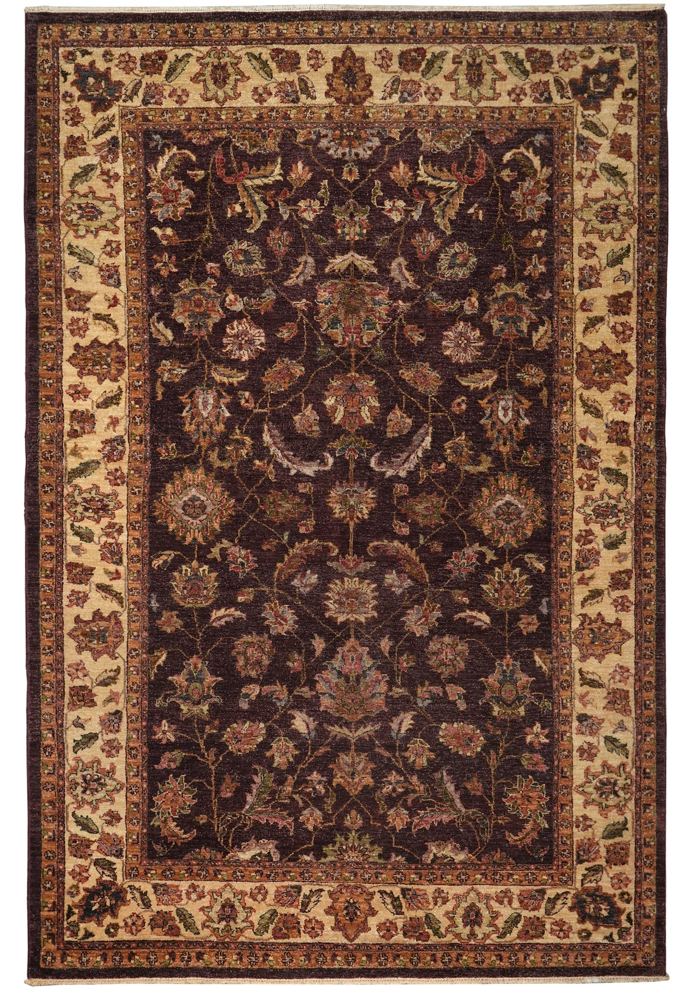 6 x 10 Burgundy Purple Chobi Vegetable Dyed Handmade Wool Area Rug: 6 x 10 Burgundy Purple Chobi Vegetable Dyed Handmade Wool Area Rug Free continental US Shipping Handmade Chobi area rug in a burgundy purple colorway with vegetable-dyed wool construction. This rug fe