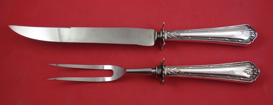 Watson Rochambeau Sterling Silver Carving Set 2-pc Knife 13.5" (1 of 2)