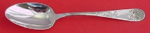 Towle Number 43 sterling silver 8 in place soup spoon: Towle Number 43 sterling silver 8 in place soup spoon Towle Number 43 sterling silver place soup spoon with a monogram and floral handle design. This pre-owned spoon is in excellent condition. Specifi