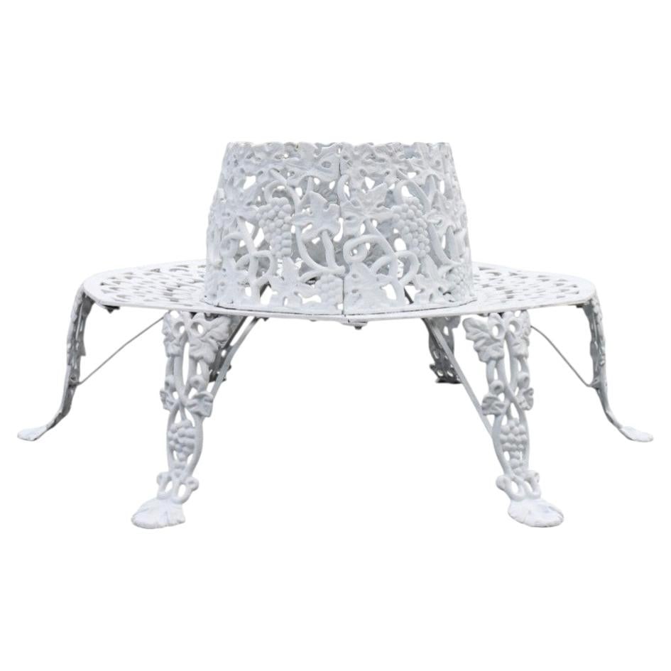 c1900 Cast Iron Tree Surround Bench with Grape Leaf Openwork (1 of 7)