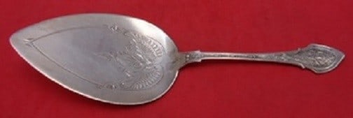 Wood & Hughes Angelo Sterling Silver Pastry Server Bright-Cut 7 3/4": Wood & Hughes Angelo Sterling Silver Pastry Server Bright-Cut 7 3/4" This exquisite pastry server is crafted from sterling silver and features a bright-cut design in the elegant Angelo pattern by Wood