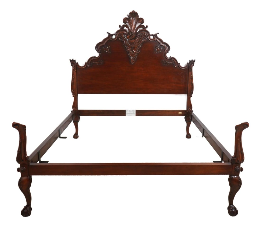 Ralph Lauren carved wood queen bed French style (1 of 10)