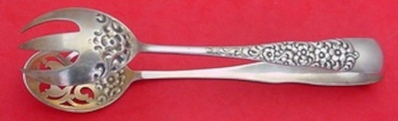 Dominick Haff Rococo Sterling Silver Gold Washed Ice Tongs 6 3 8: Dominick Haff Rococo Sterling Silver Gold Washed Ice Tongs 6 3 8 This elegant ice tong is crafted in sterling silver with a gold washed finish, featuring the ornate Rococo pattern by Dominick & Haff. 