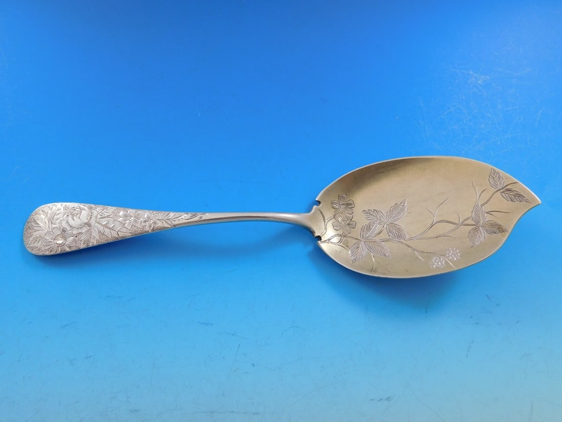 Knowles Brite-Cut Sterling Silver Jelly Knife with Raspberries 7 7/8 inches (1 of 6)