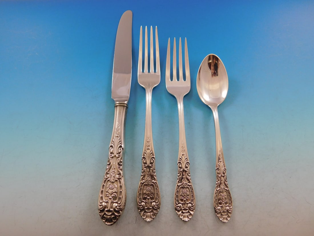 Easterling Southern Grandeur Sterling Silver Flatware Set 24 Pieces Service for 6: Easterling Southern Grandeur Sterling Silver Flatware Set 24 Pieces Service for 6 Enhance your dining experience with the Southern Grandeur Sterling Silver Flatware Set by Easterling. This elegant 24-