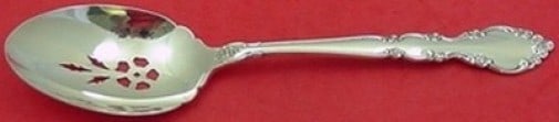 Oneida Grandeur Sterling Silver Slotted Serving Spoon 8 1/4" (1 of 2)