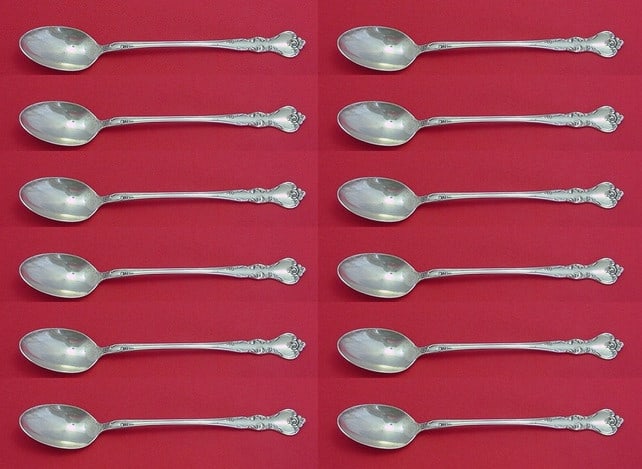 Reed and Barton Savannah Sterling Silver Iced Tea Spoon Set of 12 pcs (1 of 4)