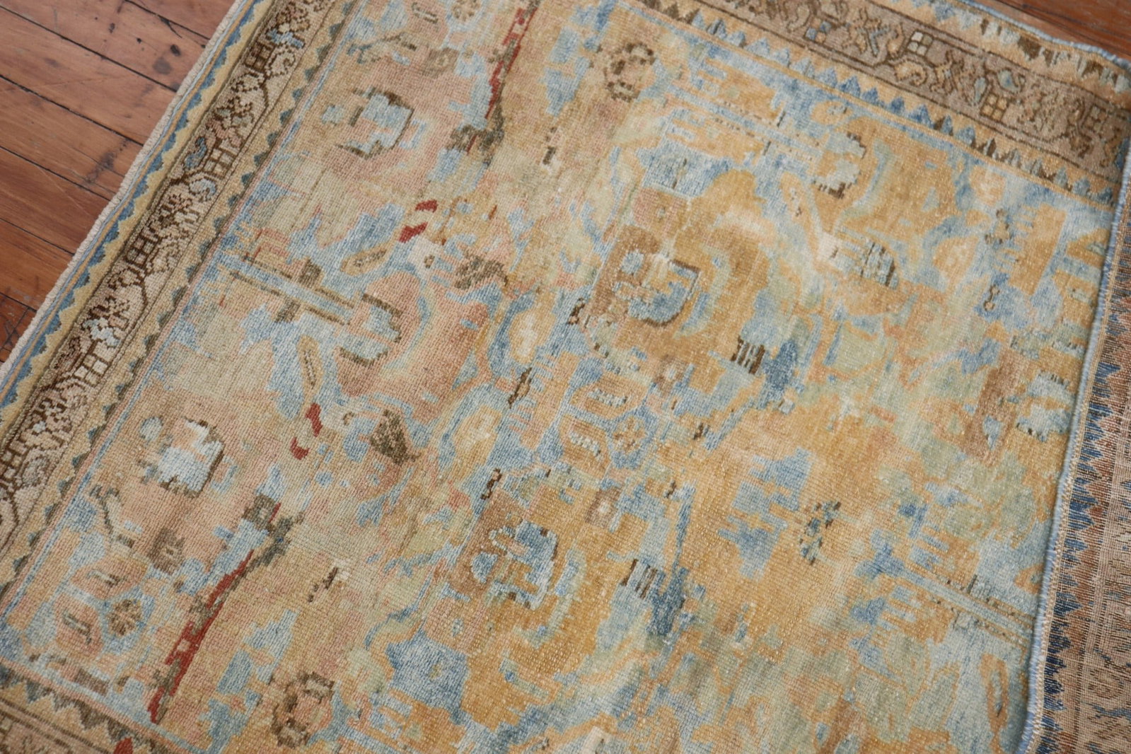 3' 5" x 4' 8" Malayer Persian Throw Rug Sky Blue Peach (1 of 6)