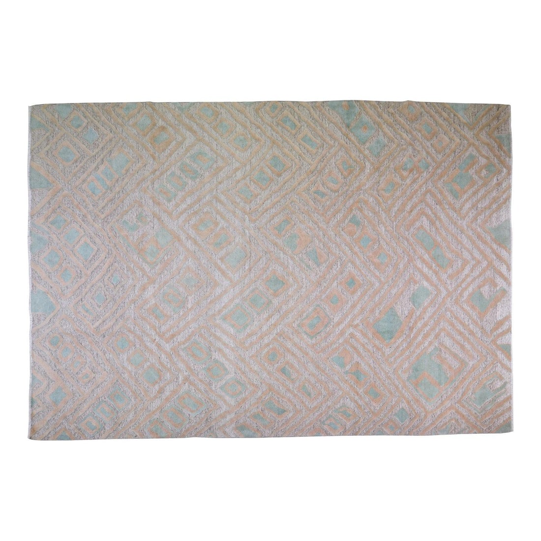 9'9 x 14' Sheba Wool Area Rug Hand Knotted Moroccan Style: 9'9 x 14' Sheba Wool Area Rug Hand Knotted Moroccan Style This Moroccan Sheba hand-knotted wool rug features a contemporary design in a gray color. Crafted from wool, it offers both durability and com