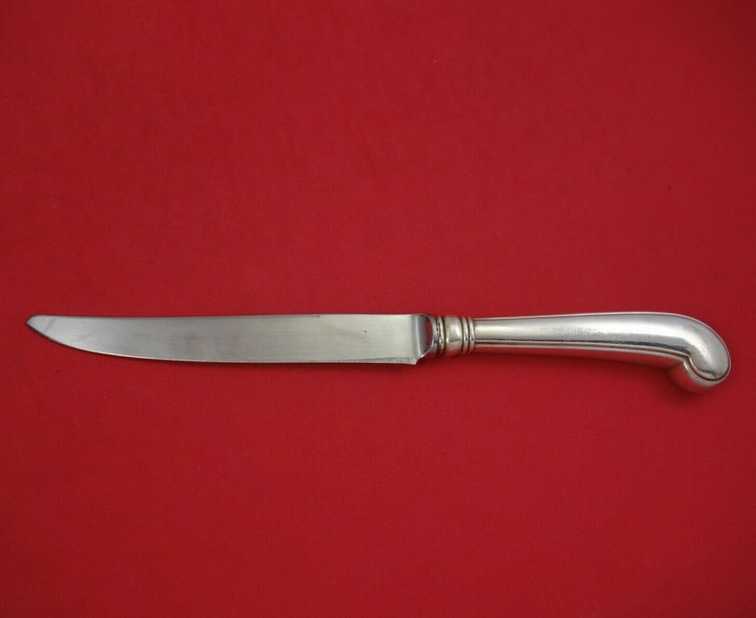 Tiffany & Co King William Sterling Silver Steak Knife 10" Pistol Grip (1 of 2)
