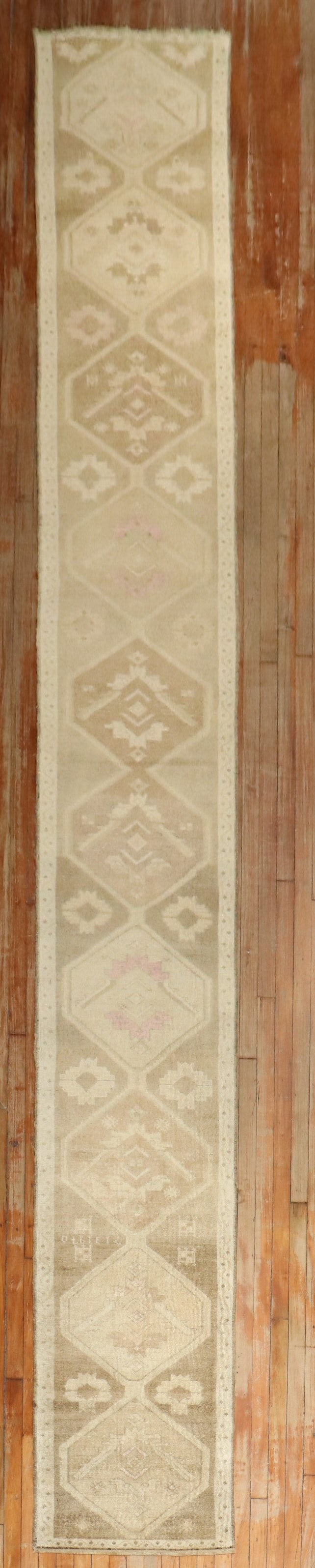 2' 2" x 19' Turkish Kars Runner Rug: 2' 2" x 19' Turkish Kars Runner Rug Long and narrow Turkish Kars runner from the 3rd quarter of the 20th century. This pre-owned runner is categorized as a runner rug. Specifications Origin: Turkey Ty