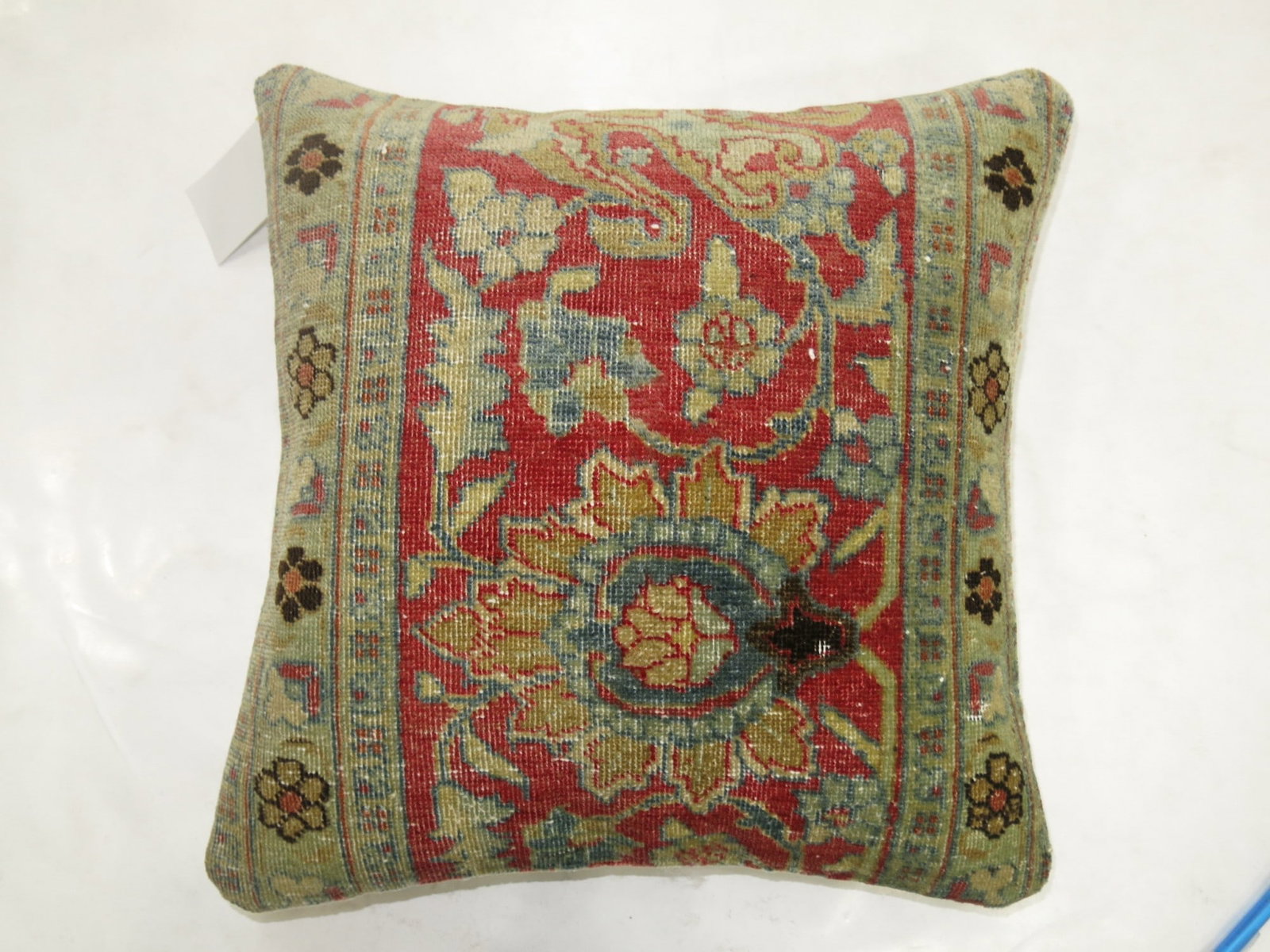 1' 6" x 1' 6" Persian Tabriz Rug Pillow (1 of 1)