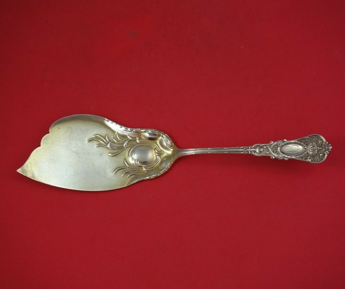 Durgin Empire Sterling Silver Ice Cream Server Gold Washed 11 1/4" (1 of 2)