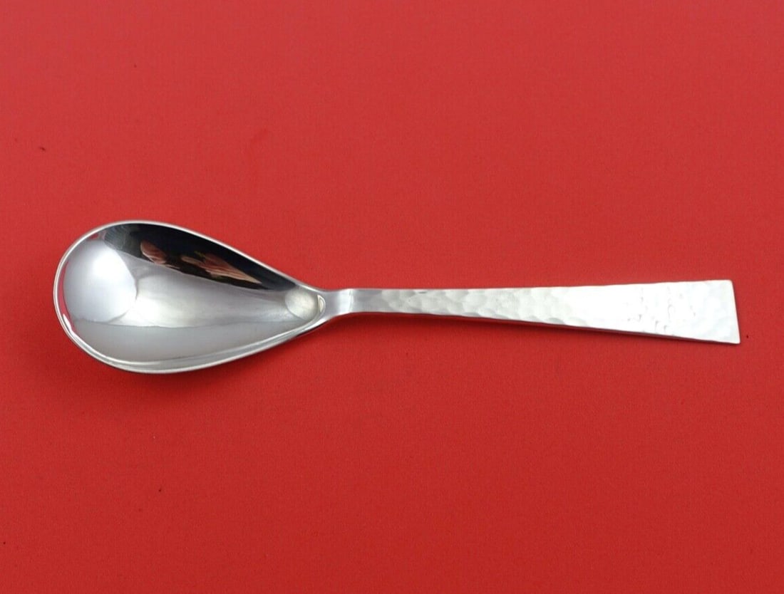 Allan Adler Starlit Sterling Silver Preserve Spoon 7 Inch (1 of 2)