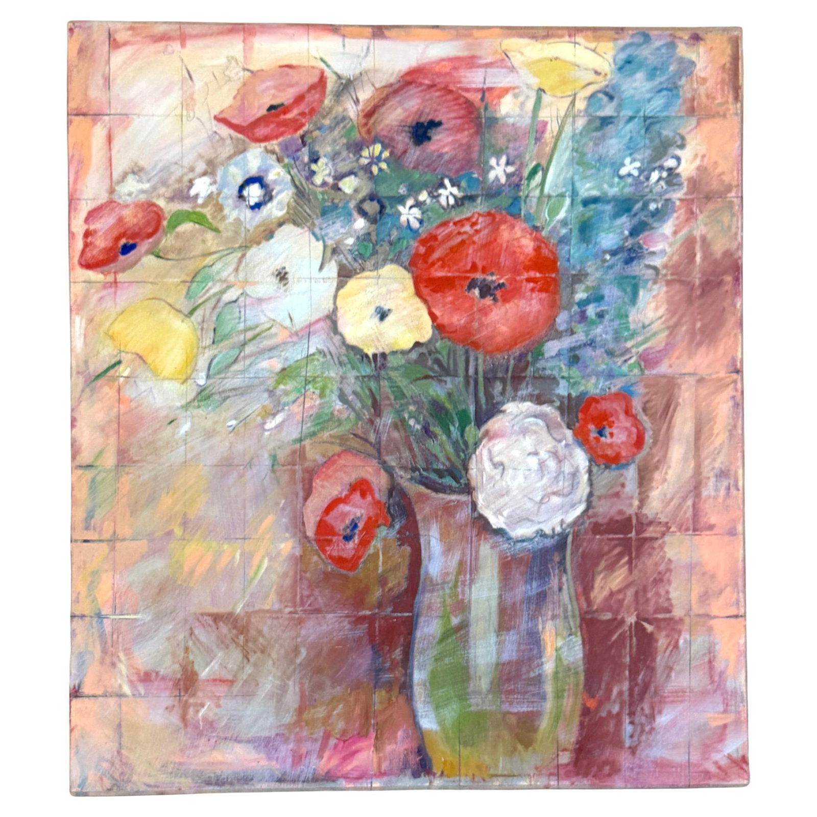 Monumental Giosetta Fioroni Oil on Canvas Exhibited Rome 1984: Monumental Giosetta Fioroni Oil on Canvas Exhibited Rome 1984 "Dreaming Day for Odilon" is a monumental oil on canvas painting by Giosetta Fioroni, created in 1982-83 and exhibited in Rome at Galleria