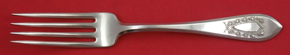 International Sterling Silver Dinner Fork Napoleon Pattern 7 1/4": International Sterling Silver Dinner Fork Napoleon Pattern 7 1/4" This exquisite dinner fork features the classic "Napoleon" pattern by International Sterling, crafted from high-quality sterling silve