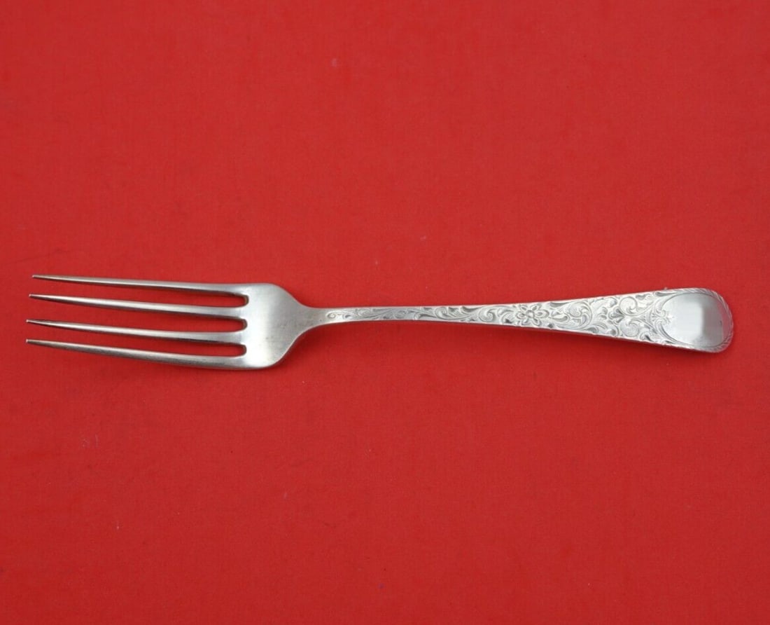 Birks London Engraved Sterling Dinner Fork 7 5/8 in (1 of 3)