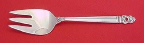 International Sterling Silver Royal Danish Cold Meat Fork 7.75": International Sterling Silver Royal Danish Cold Meat Fork 7.75" This exquisite Royal Danish Cold Meat Fork is crafted from sterling silver by International Silver, showcasing the timeless elegance of 