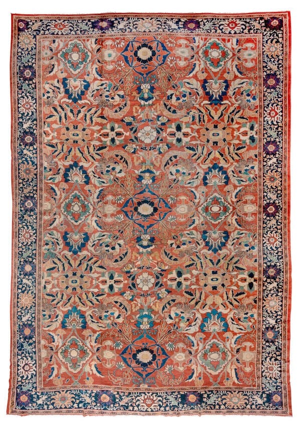 14' 3" x 20' Persian Sultanabad Rug Rusty Red Ground (1 of 7)