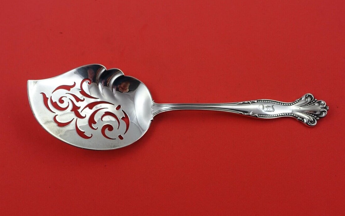 Mount Vernon Hope Sterling Silver Poached Oyster Server 7.5" Monogrammed (1 of 2)