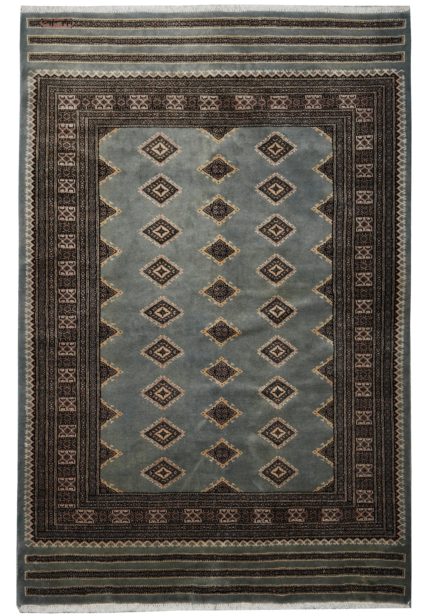 Bokhara Jaldar Rug 4.7 x 6.6 Slate Blue: Bokhara Jaldar Rug 4.7 x 6.6 Slate Blue Free continental US Shipping This Bokhara Jaldar rug features a slate blue color and offers a classic, elegant design. It is in un-used condition, making it a f