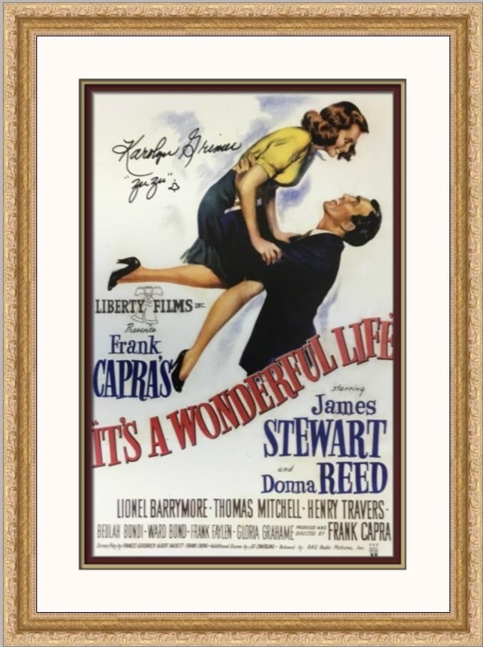 Karolyn Grimes Autographed It's A Wonderful Life Photo Custom Framed: Karolyn Grimes Autographed It's A Wonderful Life Photo Custom Framed This is an original autographed photograph of Karolyn Grimes, famously known as "zu zu" from the classic film, "It's A Wonderful Li