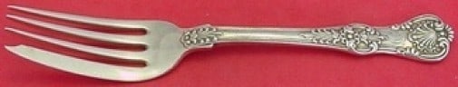 Tiffany & Co English King Sterling Silver Fork Unique Cutting Tine: Tiffany & Co English King Sterling Silver Fork Unique Cutting Tine This exquisite sterling silver fork is crafted in the iconic English King pattern by Tiffany & Co., dating back to the late 19th cent