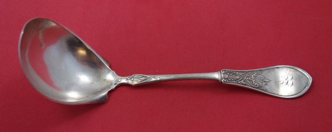 Sterling Silver Sauce Ladle Schulz & Fischer Gem 6 5/8 Pointed Bowl (1 of 1)