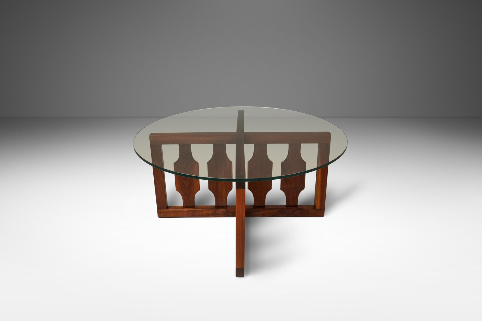 Adrian Pearsall Mid-Century Sculptural Coffee Table Walnut Glass 1960s (1 of 14)