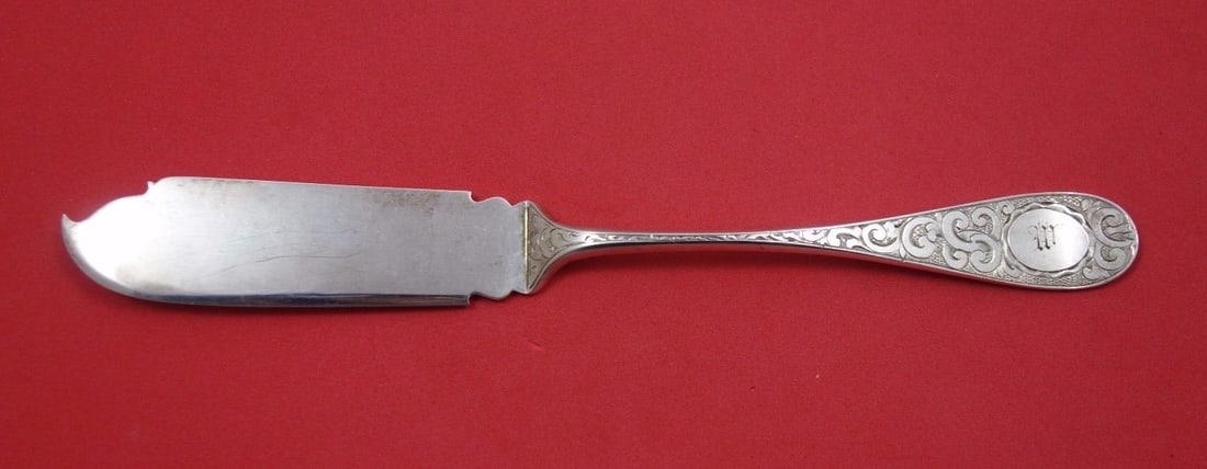 Celtic Pattern Vanderslice Shreve Sterling Silver Master Butter Knife 8 3/8": Celtic Pattern Vanderslice Shreve Sterling Silver Master Butter Knife 8 3/8" This exquisite master butter knife from the Celtic pattern by Vanderslice / Shreve features a beautiful flat handle and is 