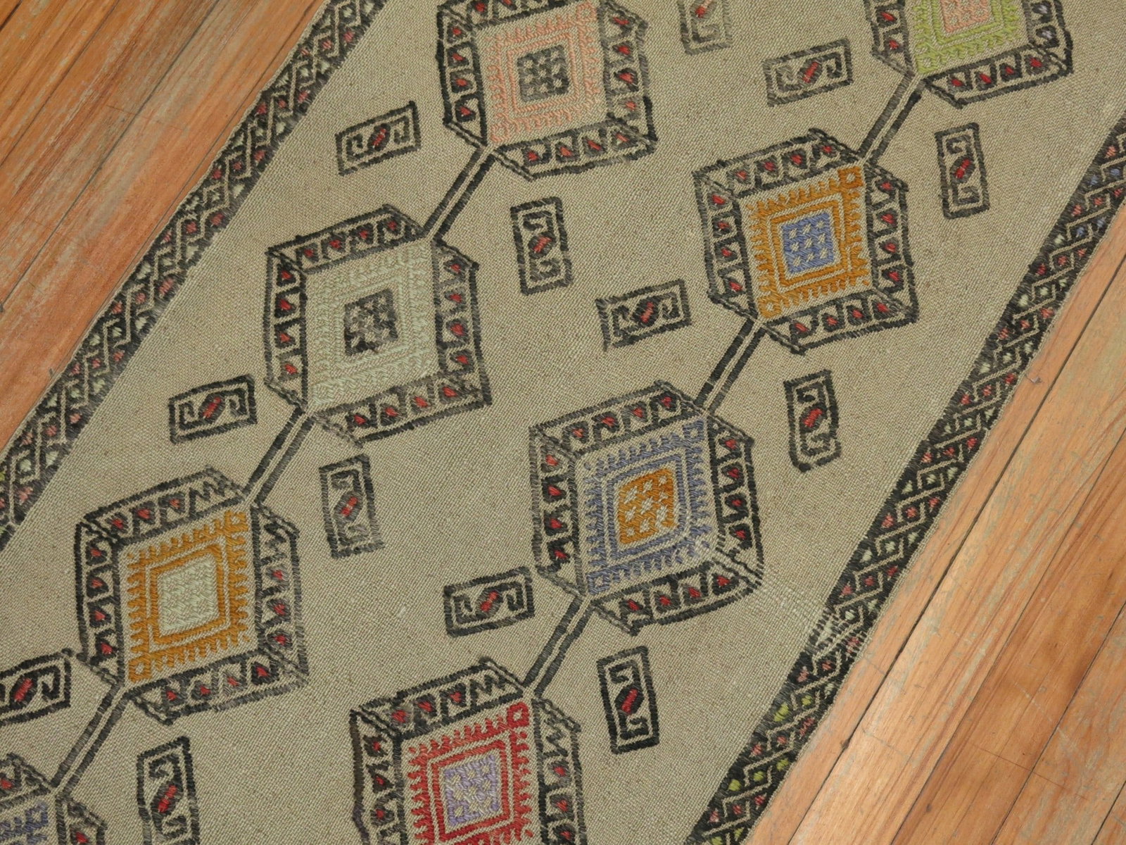1' 10" x 15' 10" Jajim Kilim Runner Mid-20th Century (1 of 7)