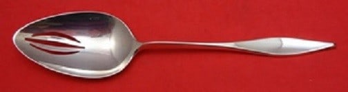 Reed and Barton Lark Sterling Silver Pierced Serving Spoon 8 3/8" (1 of 2)