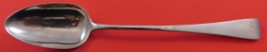 Thomas Wallis II Georgian Sterling Silver Platter Spoon 11 3/4 inches c.1805: Thomas Wallis II Georgian Sterling Silver Platter Spoon 11 3/4 inches c.1805 This exquisite English Georgian sterling silver platter spoon, crafted by Thomas Wallis II circa 1805, measures 11 3/4 inch