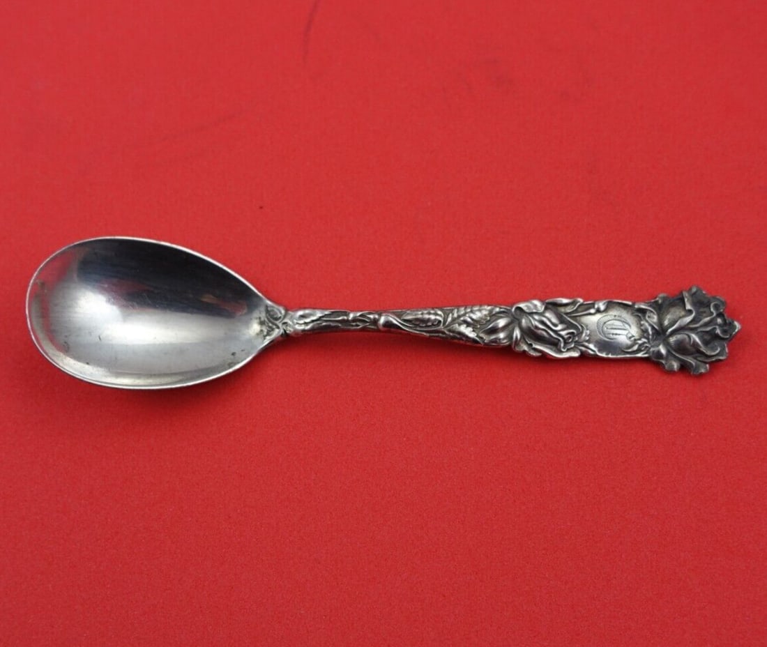 Alvin Bridal Rose Sterling Silver Egg Spoon 4 Inch Serving Piece: Alvin Bridal Rose Sterling Silver Egg Spoon 4 Inch Serving Piece This exquisite Bridal Rose egg spoon, crafted by Alvin, showcases the elegant Bridal Rose pattern. Made of high-quality sterling silver